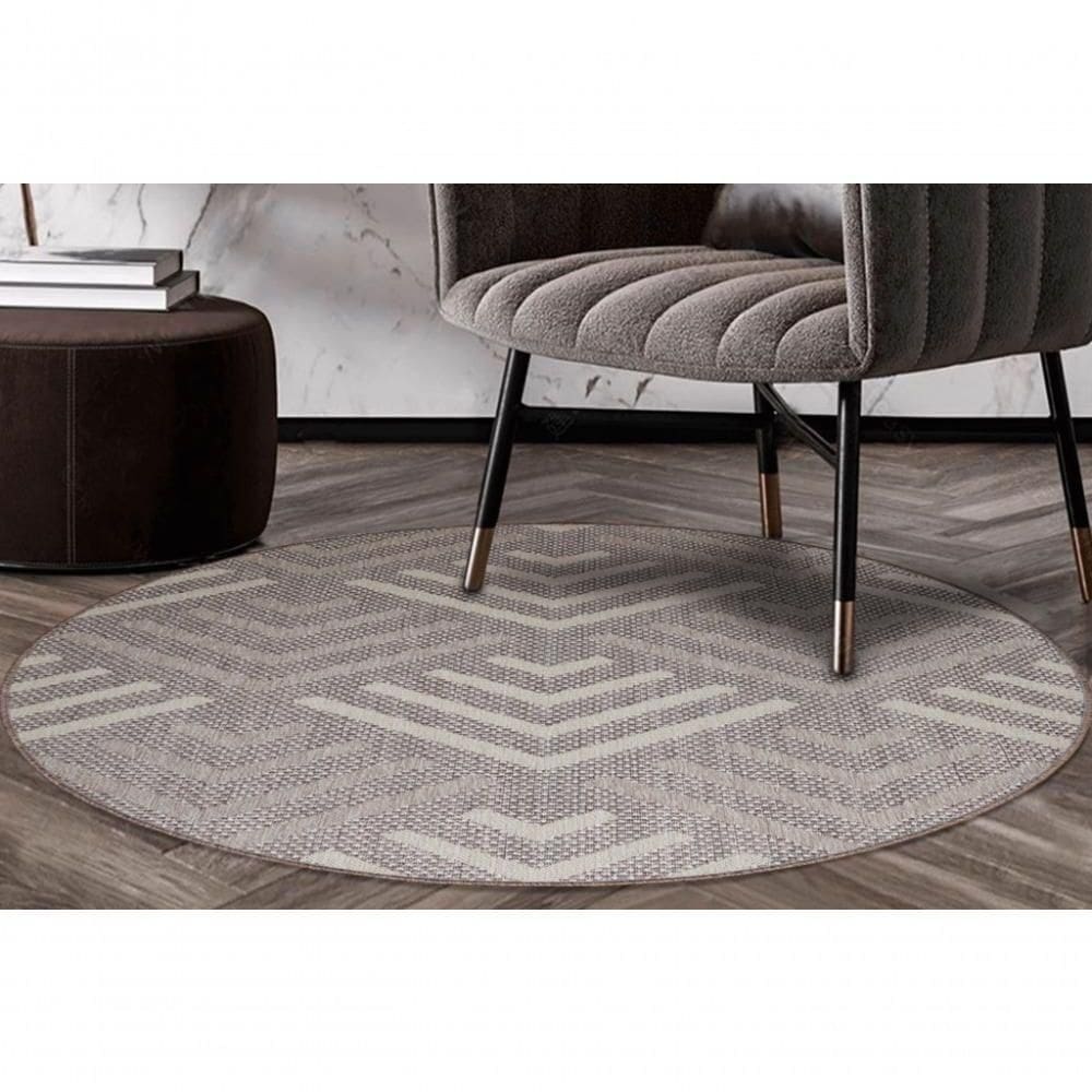 Tapete Redondo Natural Look Flecha A 150 Cm