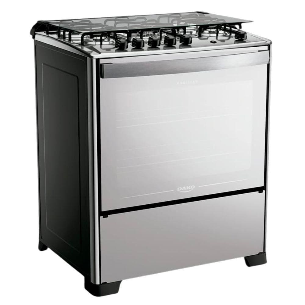 Fogão Dako Magister Style 5 Bocas Com Tripla Chama E Acendimento Automático Inox Bivolt