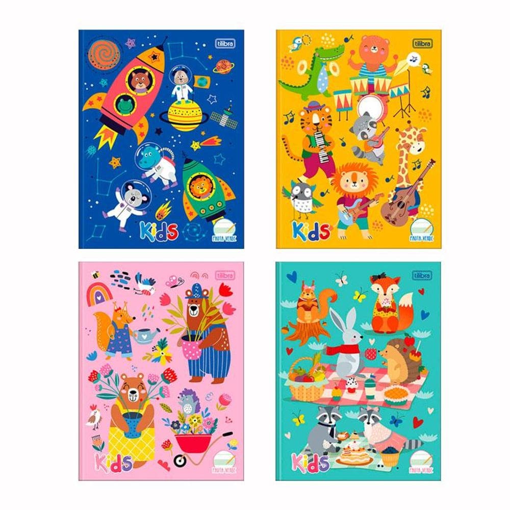 Caderno brochura capa dura caligrafia pauta Verde Sapeca