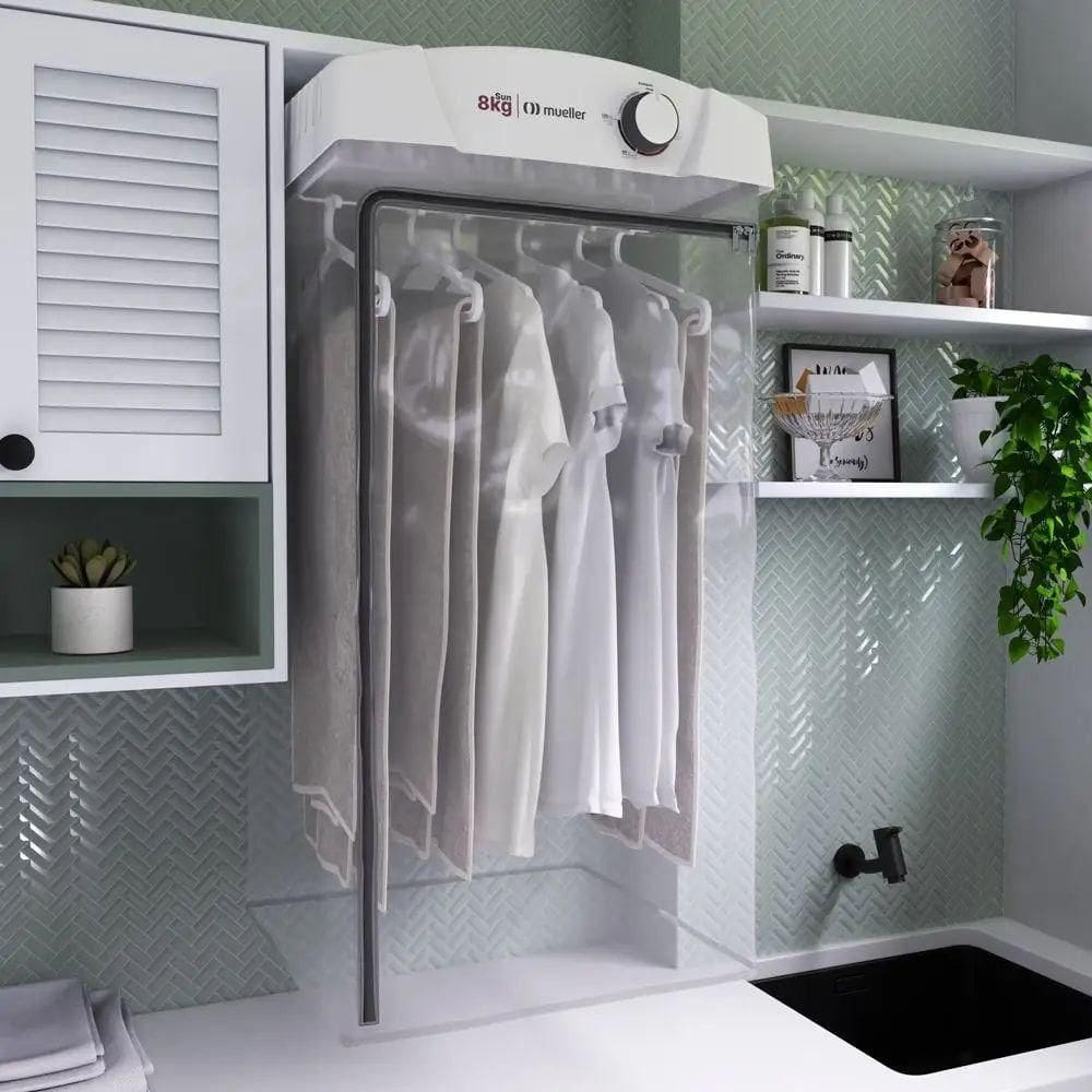 Secadora Mueller Sun 8 Kg Design Moderno 6 Cabides Branco 220V