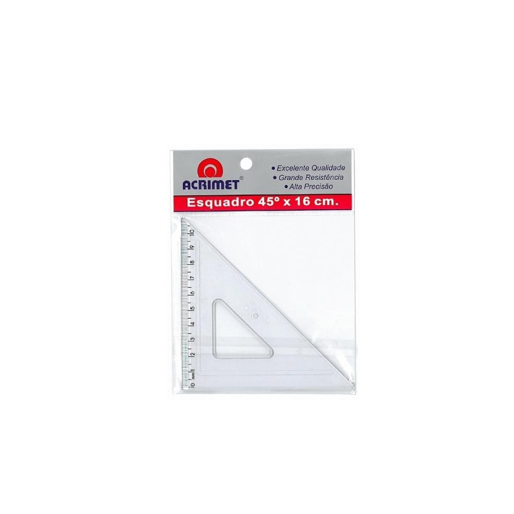 Esquadro poliestireno - 16cm x 45 graus - 522 - Acrimet