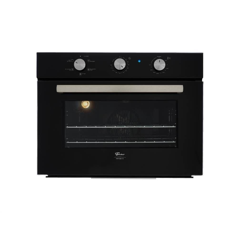 Forno Elétrico de Embutir Fischer Infinity 50L Vidro Preto com Turbo Convection 220V (15740-17056)