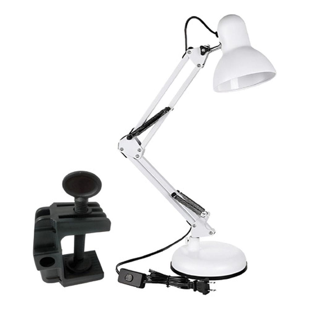 Luminaria De Mesa Branco Metal Desk Lamp Gmh Branco