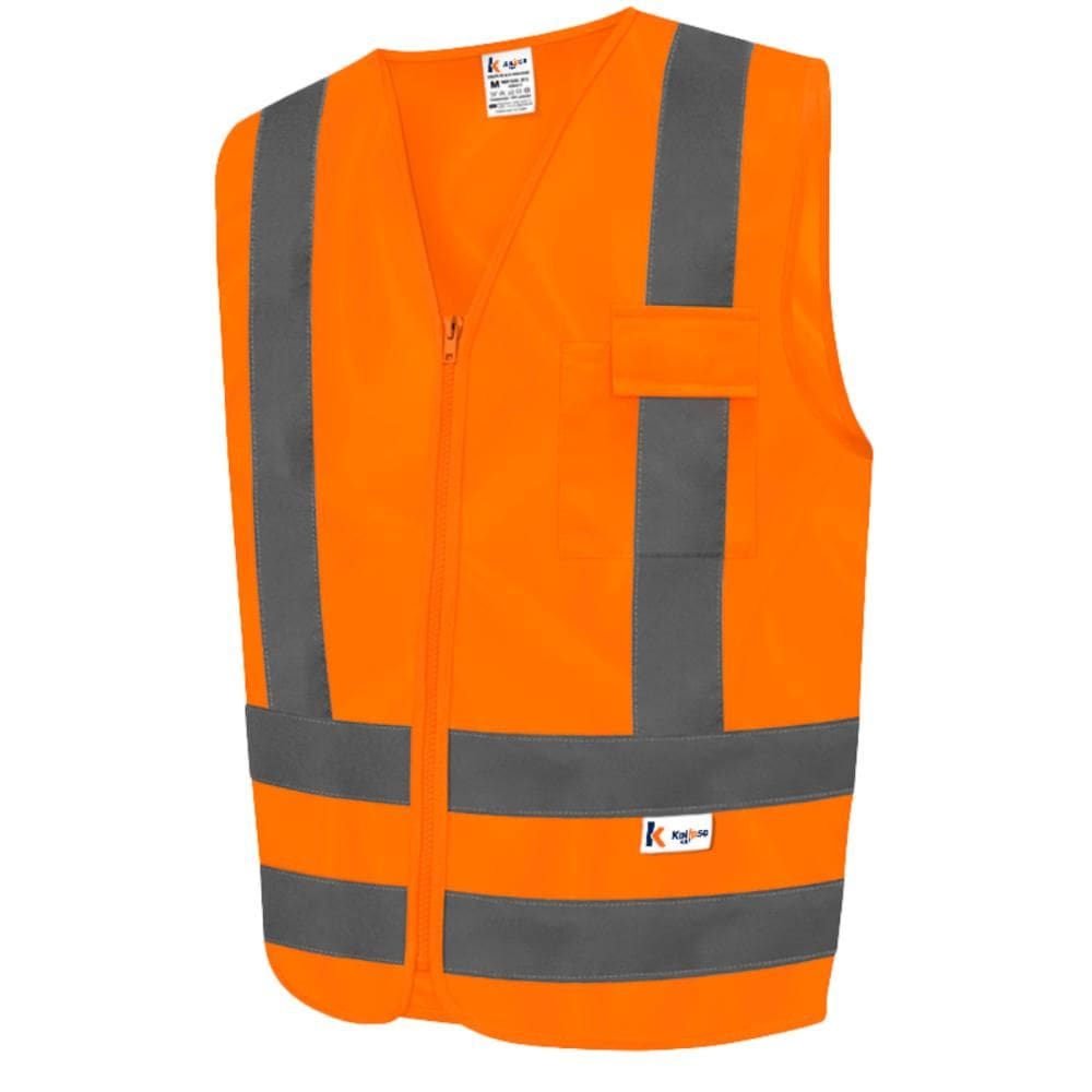 Colete De Segurança Refletivo Com Bolso Colete Sinalização Fluorescente Kalipso