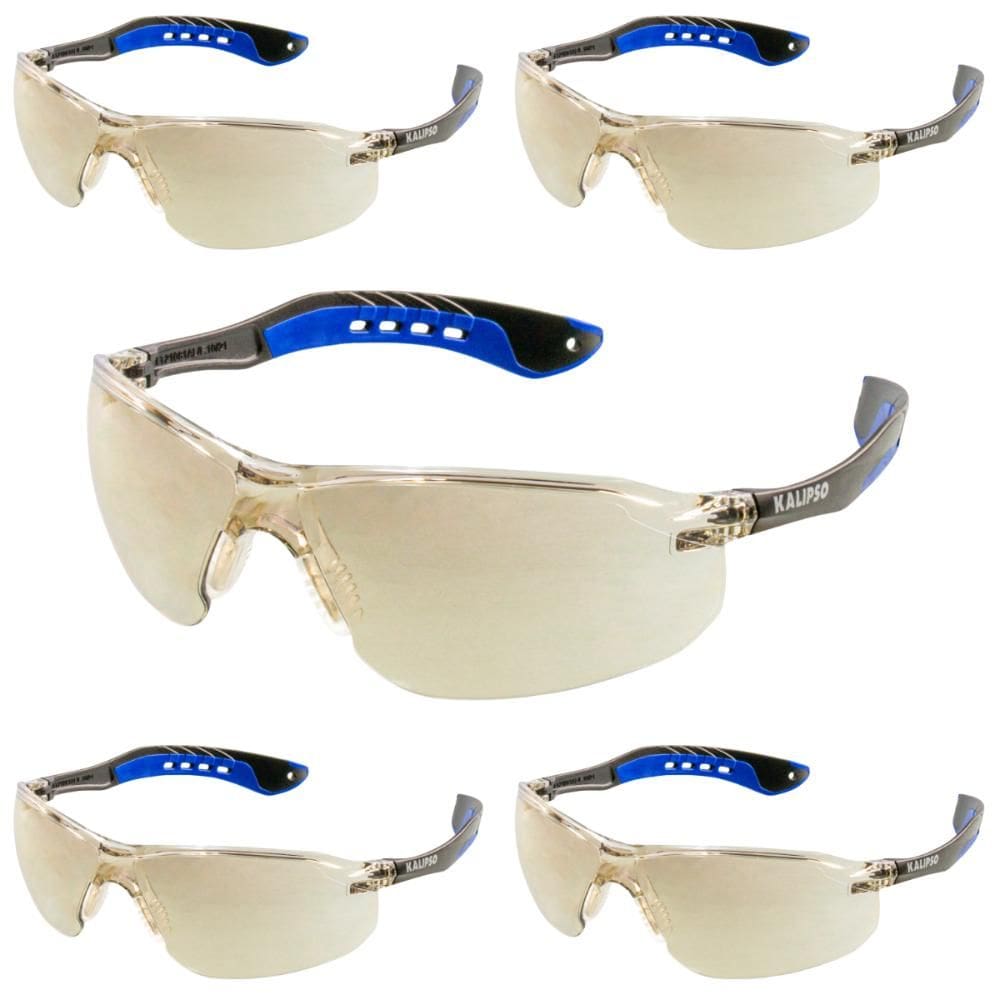 Kit 5 Óculos De Proteção Jamaica Espelhado Antirrisco e Antiembaçante Kalipso Ca 35156