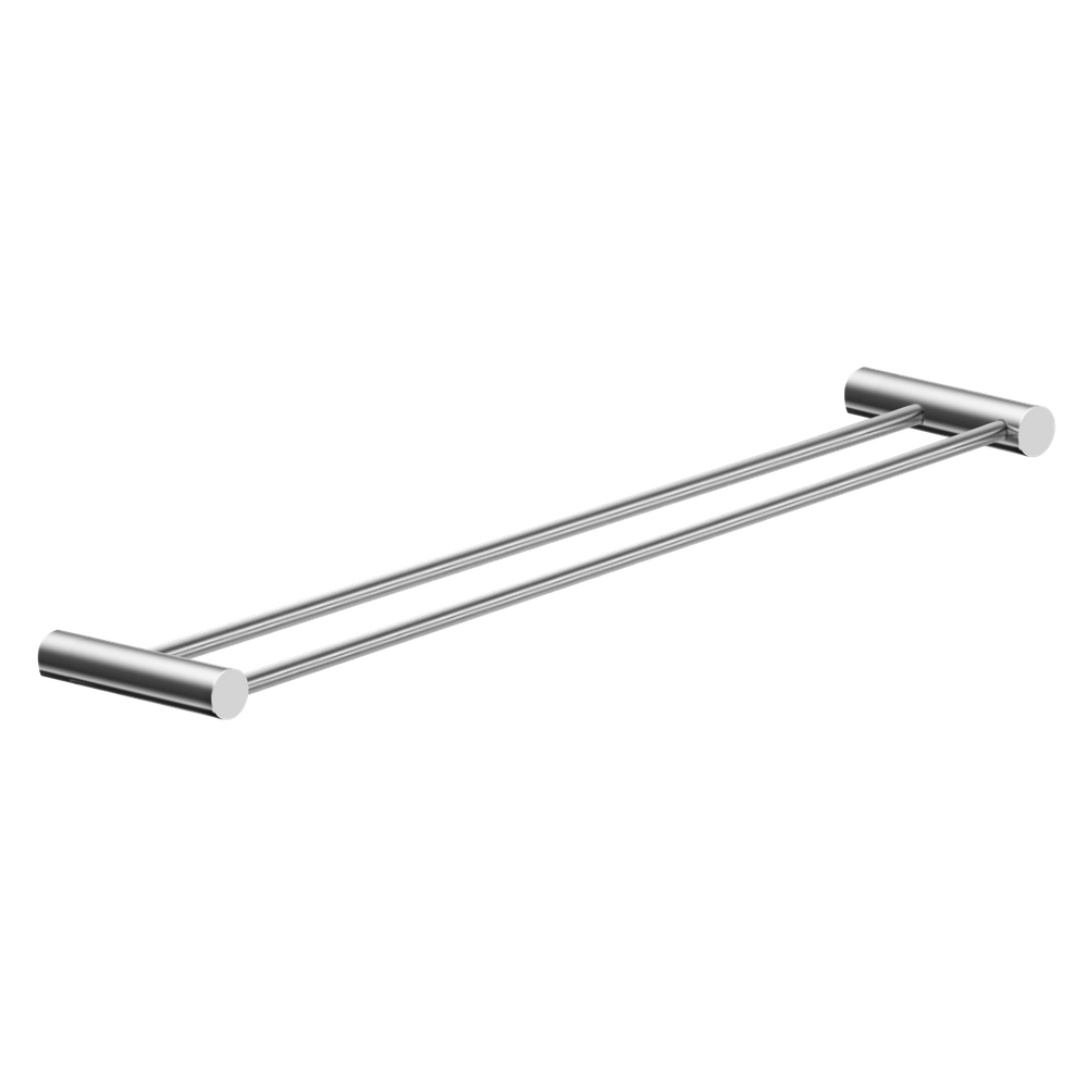 Toalheiro Duplo Para Banheiro Escovado Orion Grego Metal 70cm