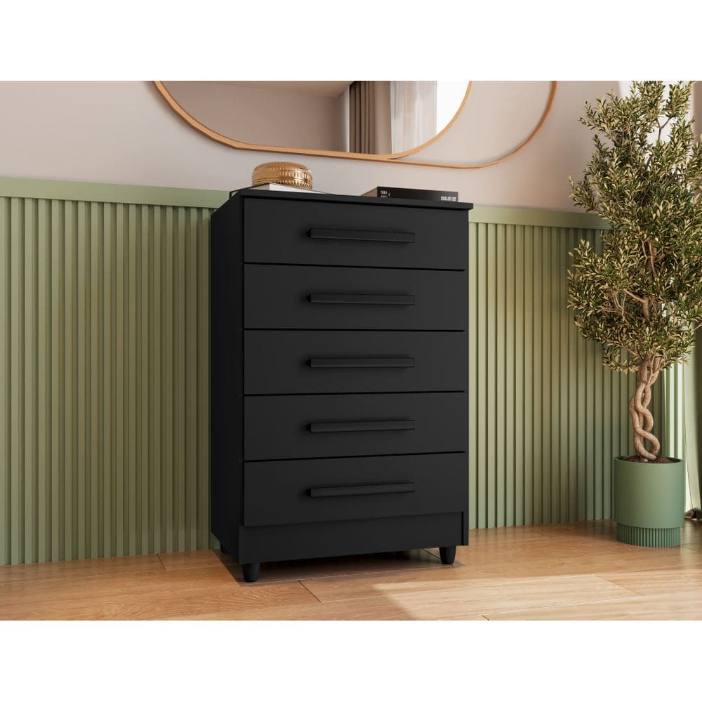 Cômoda Organizadora Multiuso Paola Para Quarto 5 Gavetas