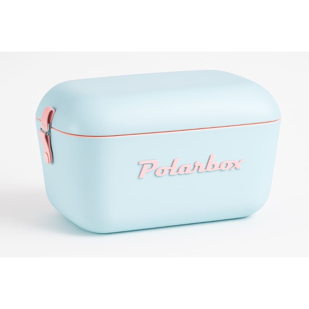 Cooler Polarbox 20L - Azul com Alça rosa