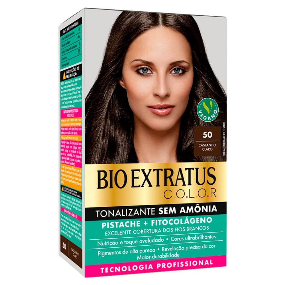 Tonalizante Bio Extratus Color Sem Amônia Cor 50 Castanho Claro