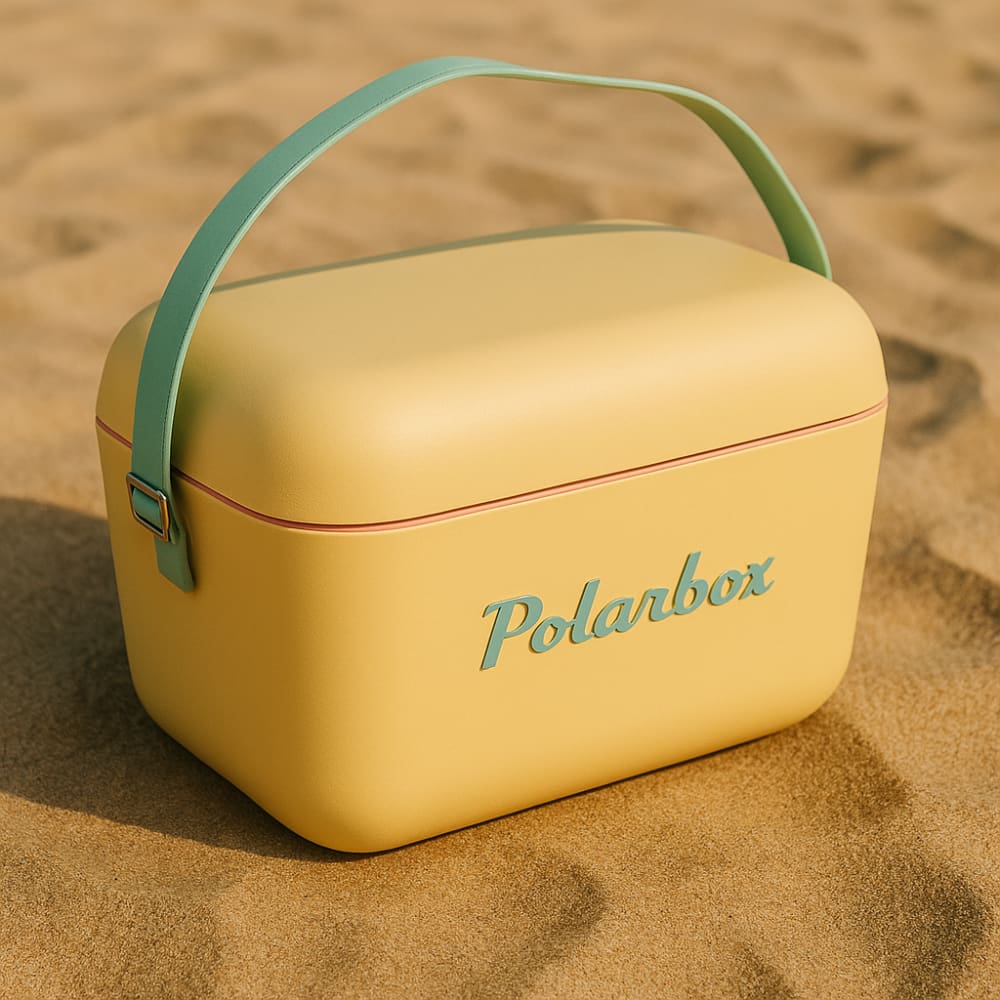 Cooler Polarbox 20L -  Amarelo com Alça verde