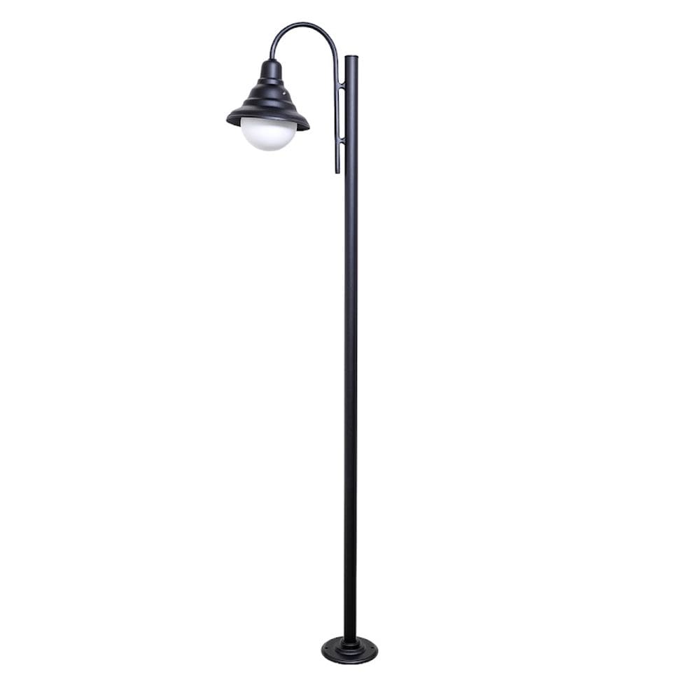 Poste Luminária Colonial Ipanema Extra Jardim Alumínio 1,80m