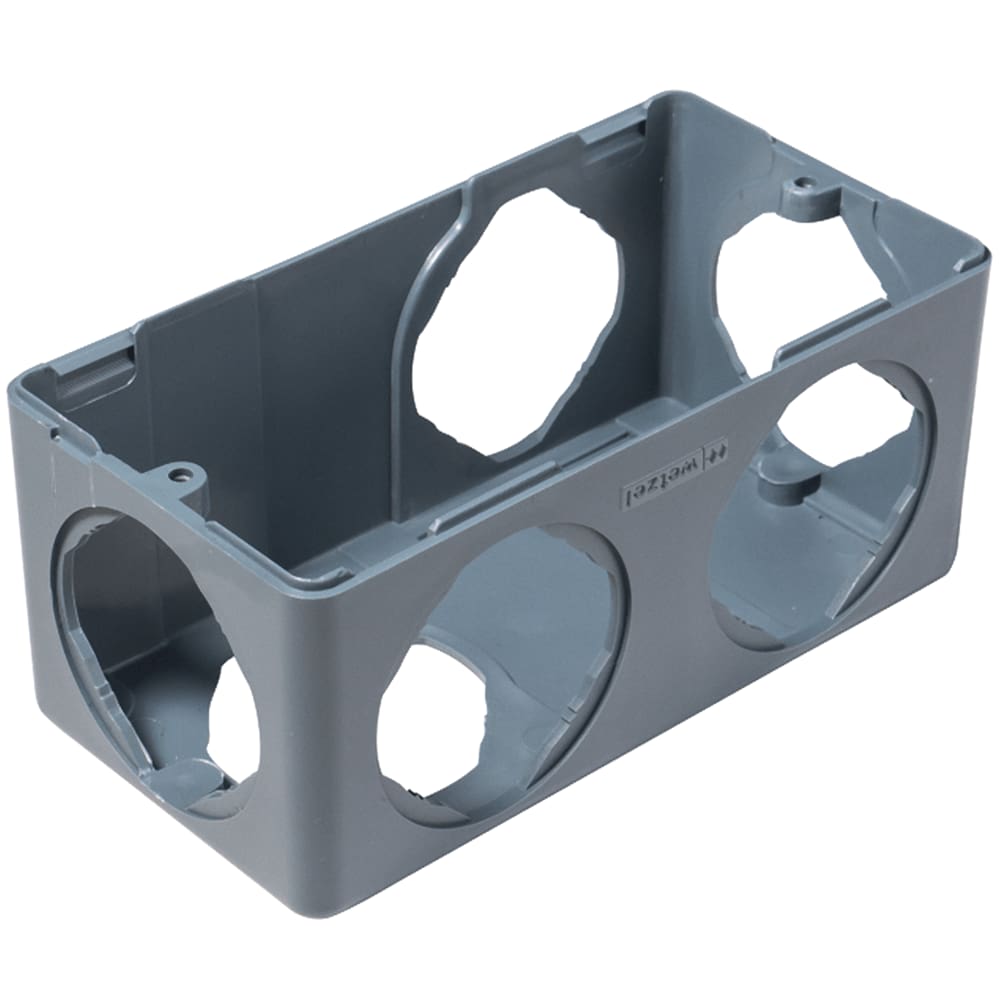 Caixa de Derivação Múltipla Cinza Tipo L com 6 Saídas de 1”” com 4 Tampões - E017200040 - WETZEL