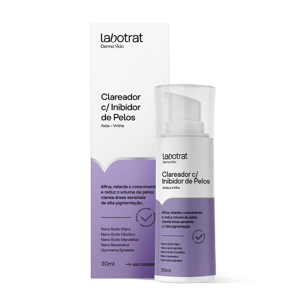 Clareador com Inibidor de Pelos Labotrat Dermo Skin Axila e Virilha 30ml