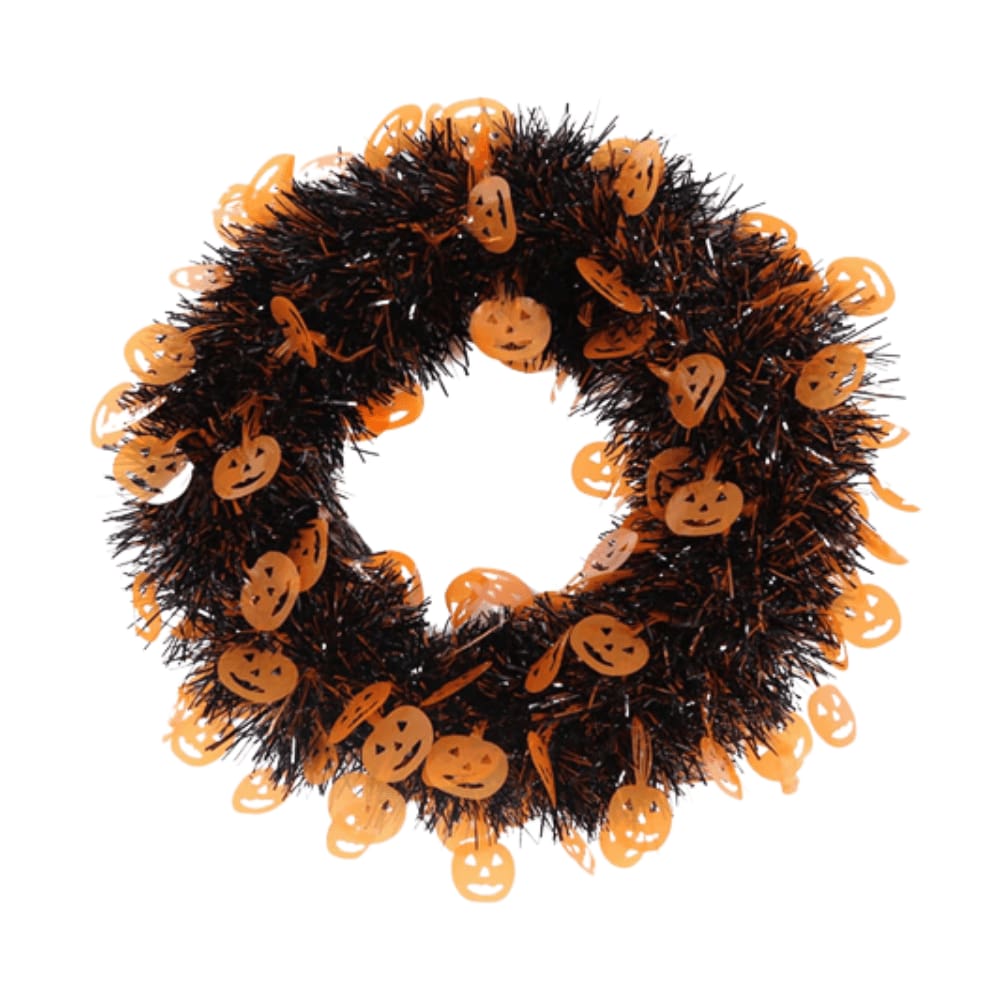 Guirlanda Decorativa Halloween Abóbora Preta e Laranja Nyr