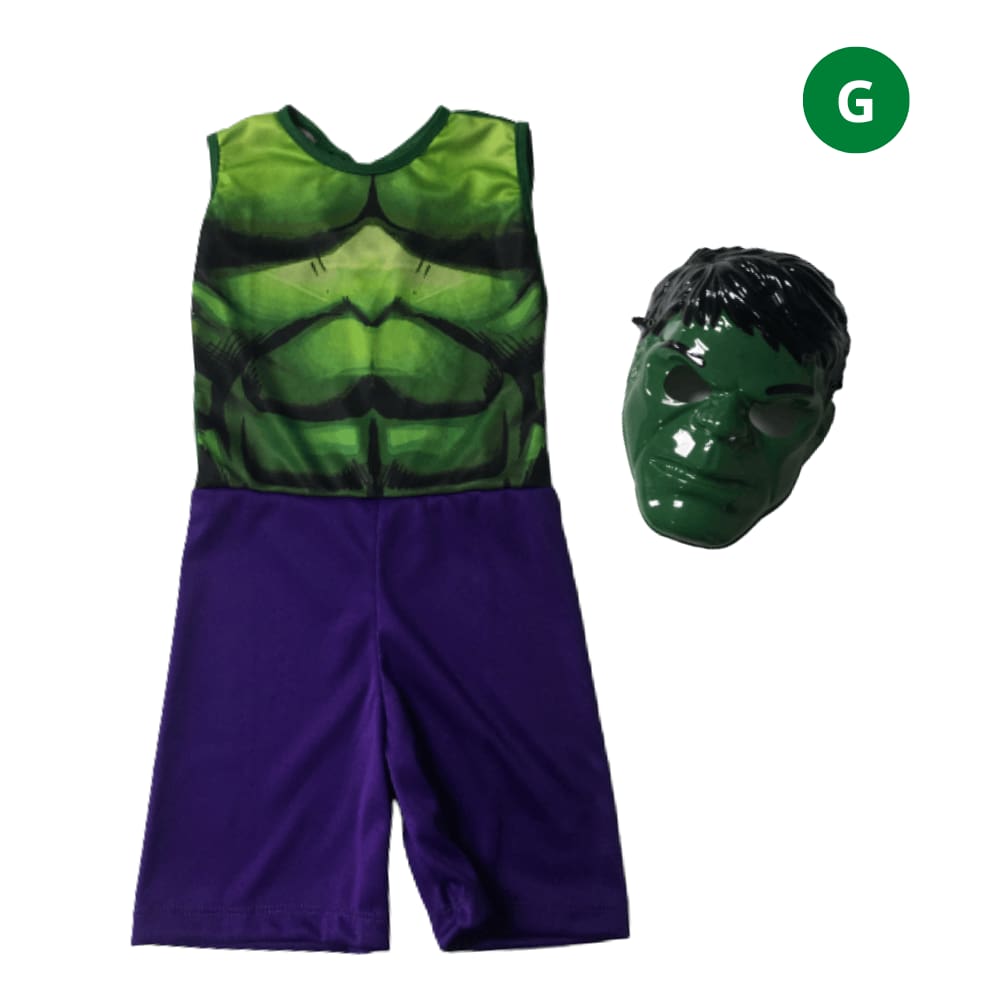 Kit Fantasia Super Herói Verde Infantil G