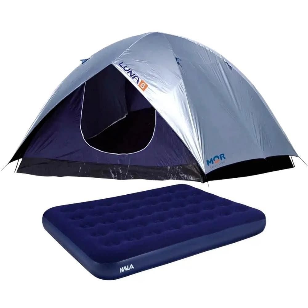 Barraca para Camping com Proteção 6 Pessoas Luna e Colchão Inflável Casal KALA