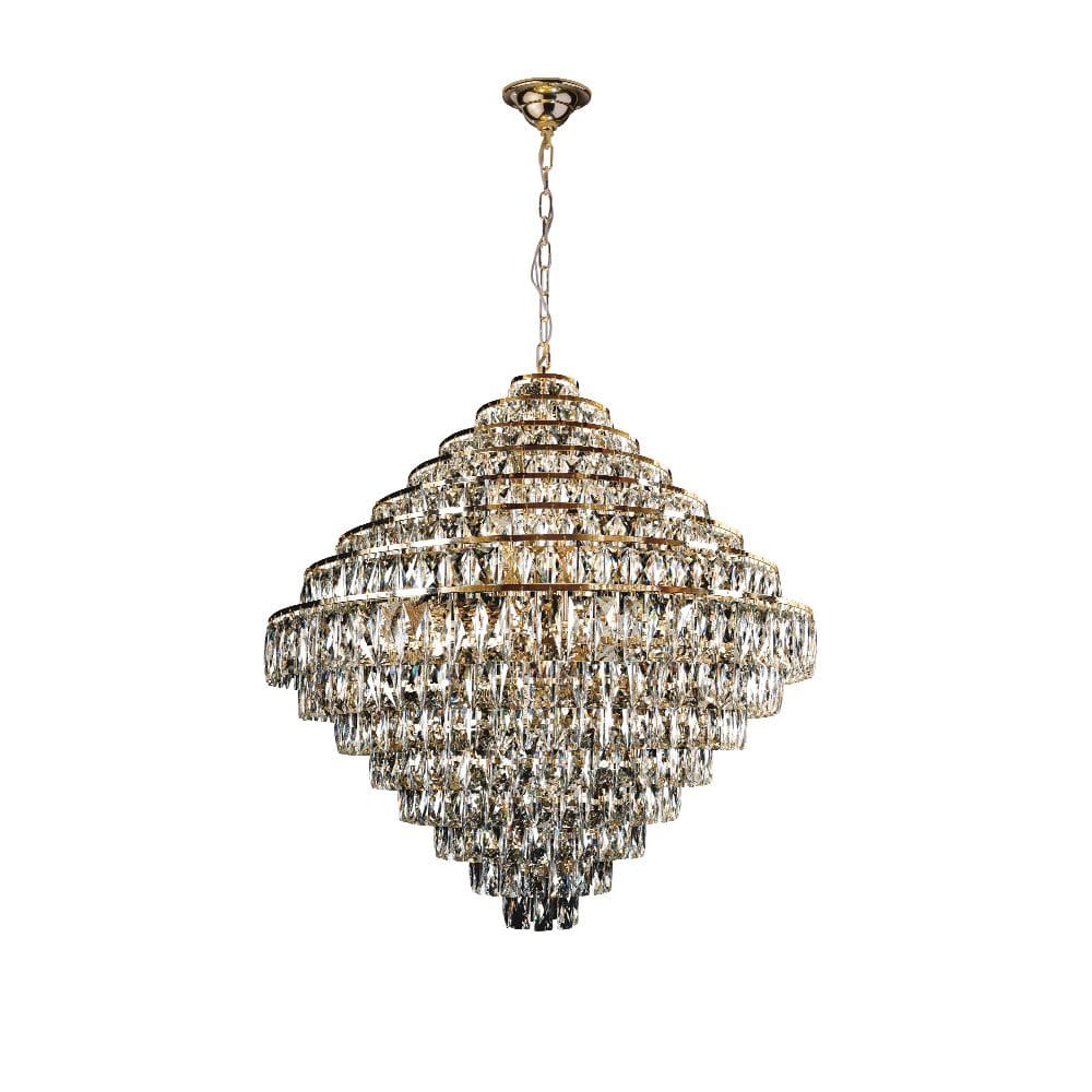 Lustre Pendente Sala de Jantar Cristal Florença Belle 80CM Bivolt