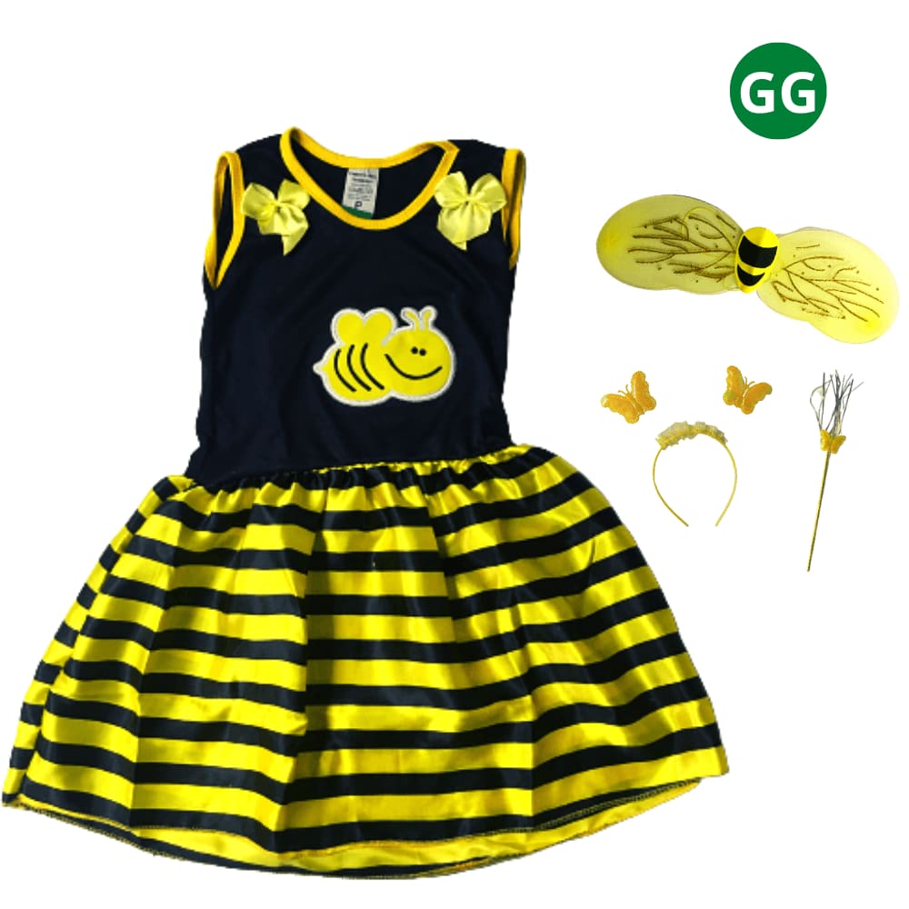 Kit Fantasia Abelinha Infantil GG