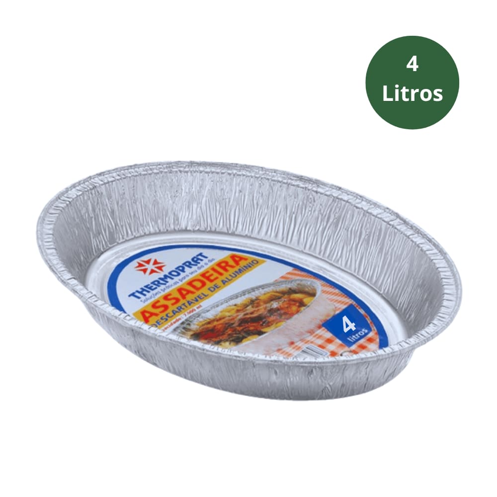 Assadeira Oval 4 Litros Descartável Thermoprat