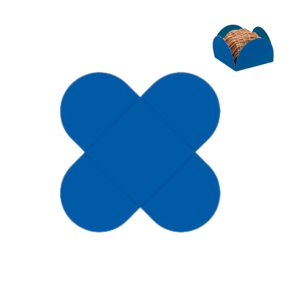 Porta Forminha 4 Pétalas Azul Royal c/50 Unidades FunFestas