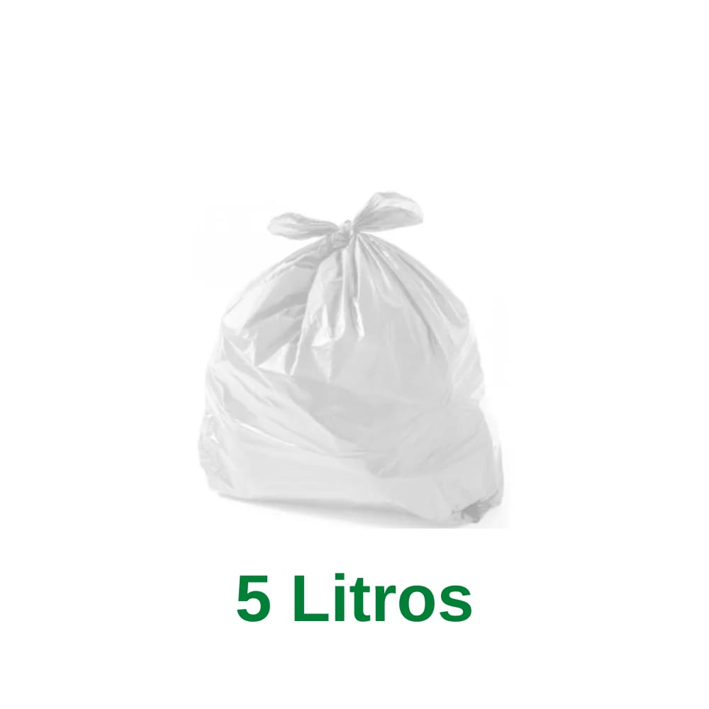 Saco Plástico para Pia Branco 30x40cm 5L c/100un Marqplas