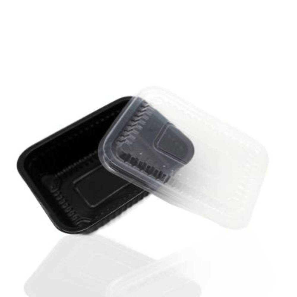 Bandeja PP3 700ml Preta C/200 Starpack