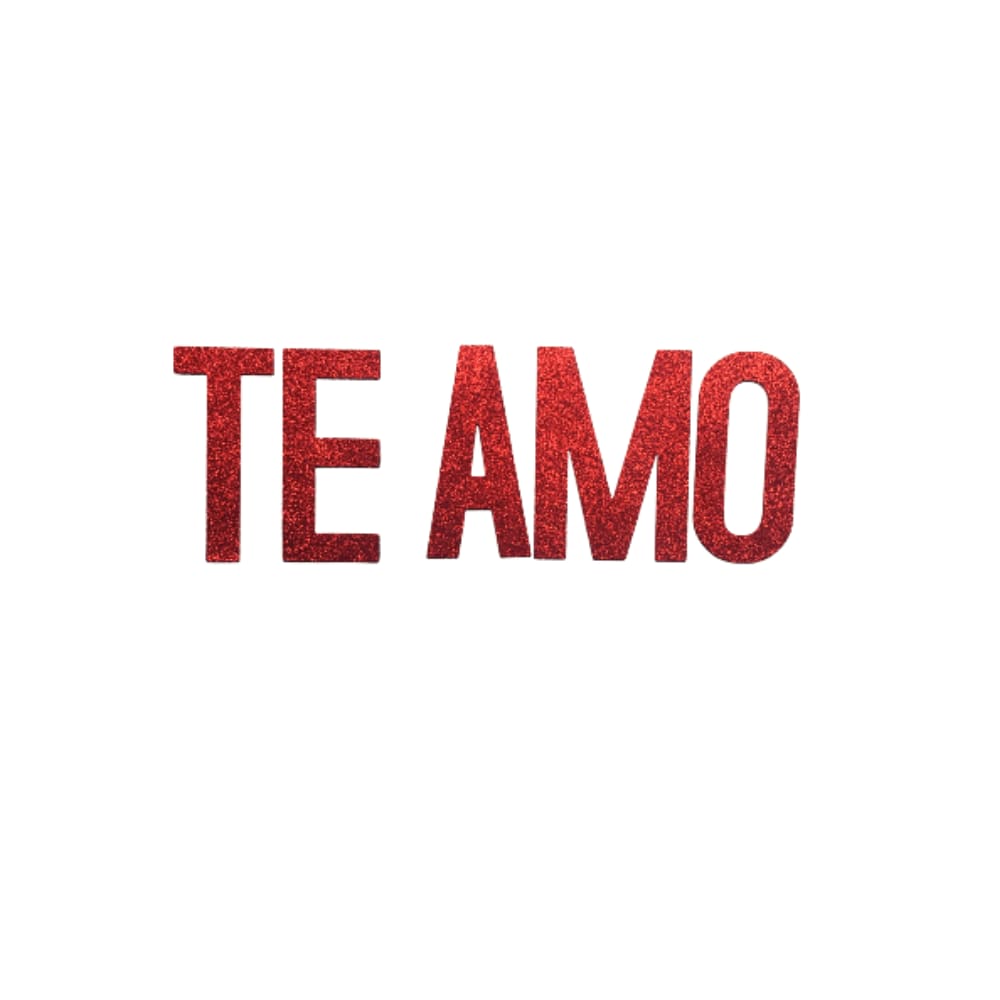Adesivo E.V.A c/ Gliter Letras TE AMO Neotrentina