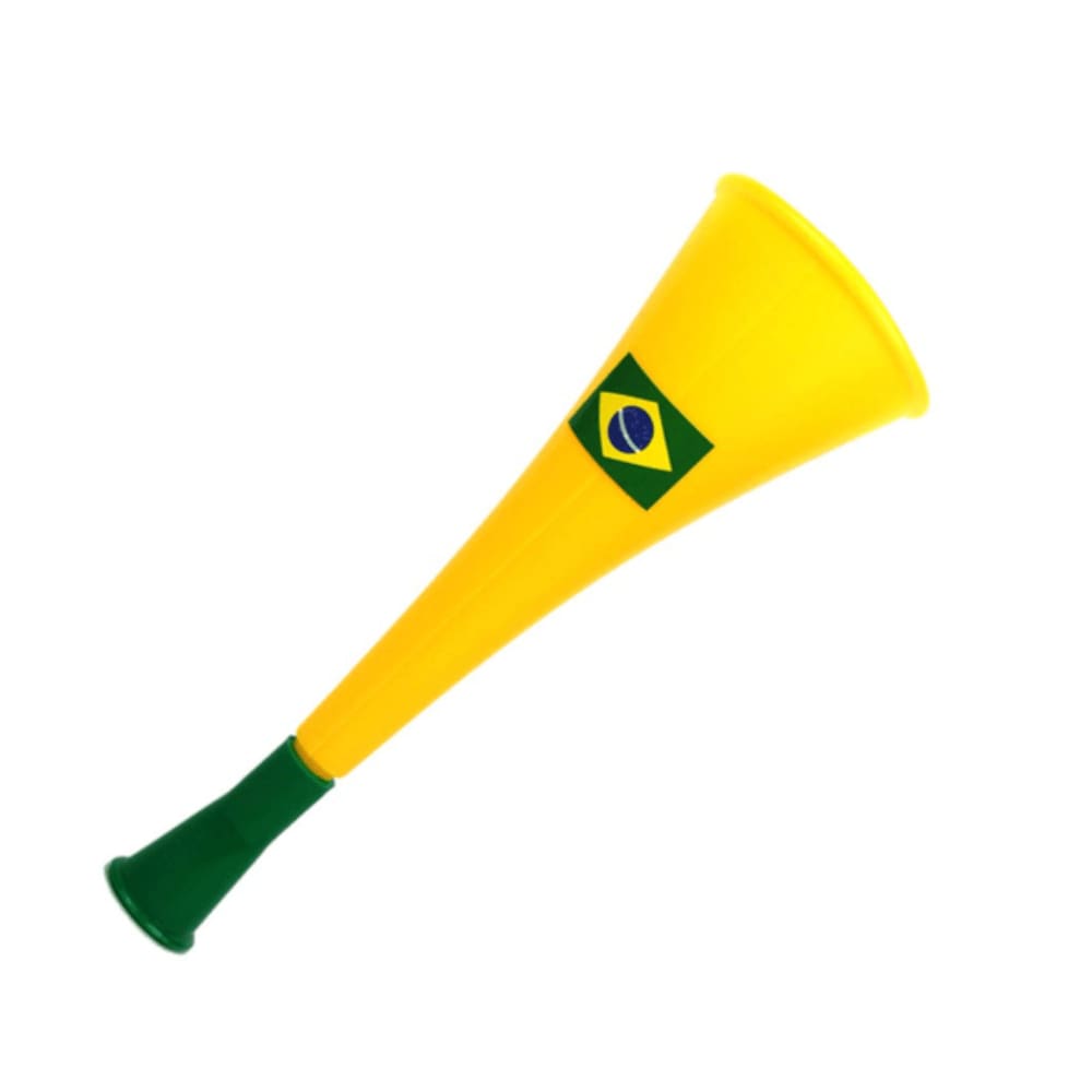 Corneta Verde e Amarela Brasil 30cm Fantasias Radicais