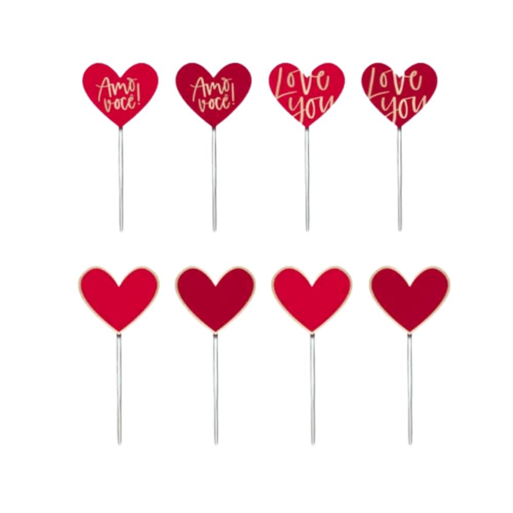 Pick Decorativo Romântica com 12 Unidades Cromus