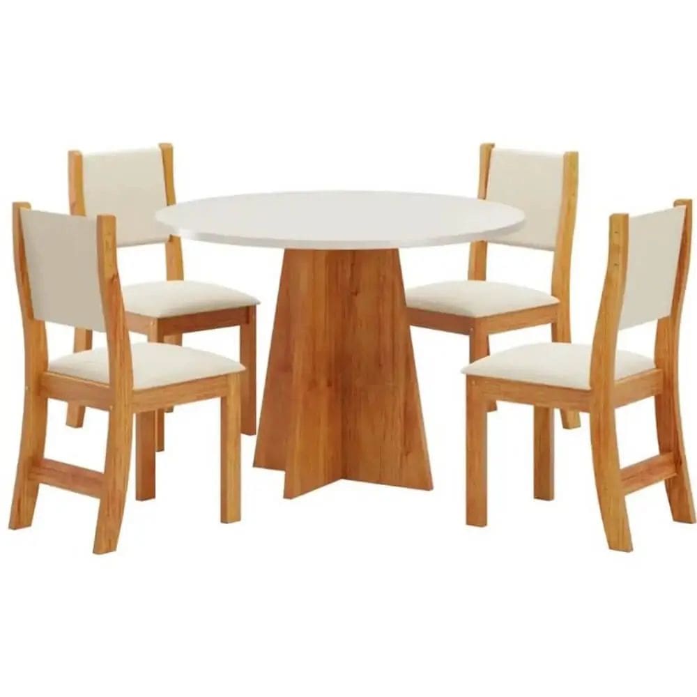 Mesa de Jantar Flipp com 4 Cadeiras Sol Viero