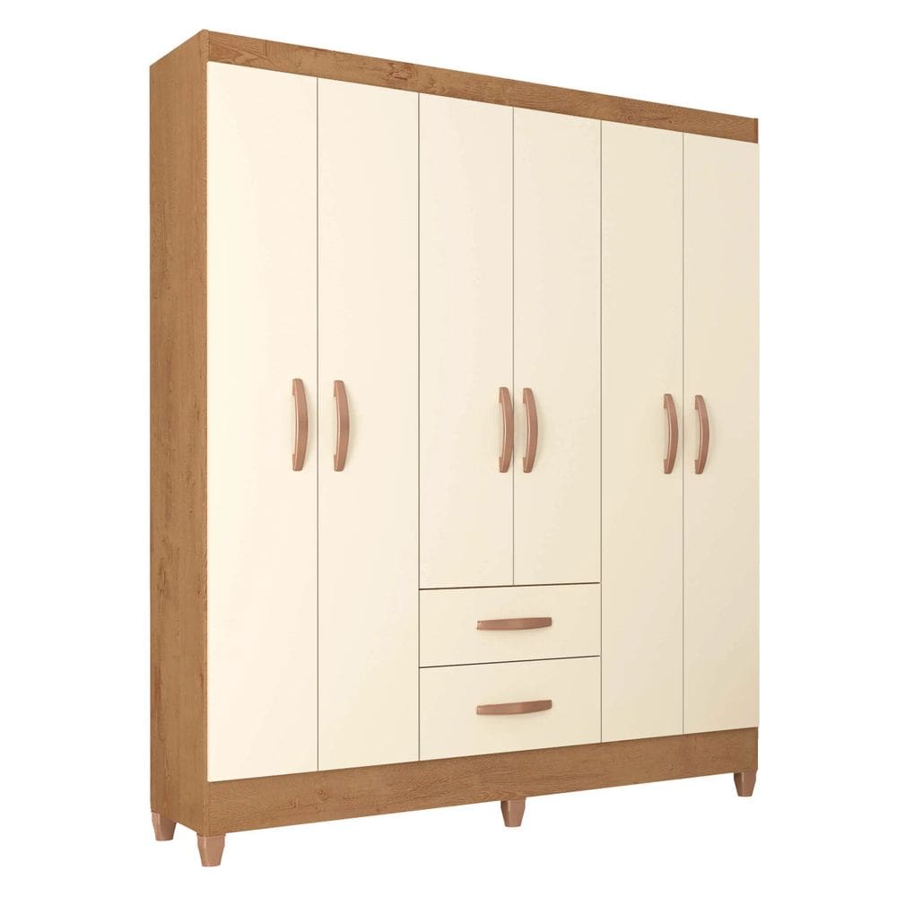 Guarda Roupa Fortaleza 6 Portas 2 Gavetas Casal Atualle