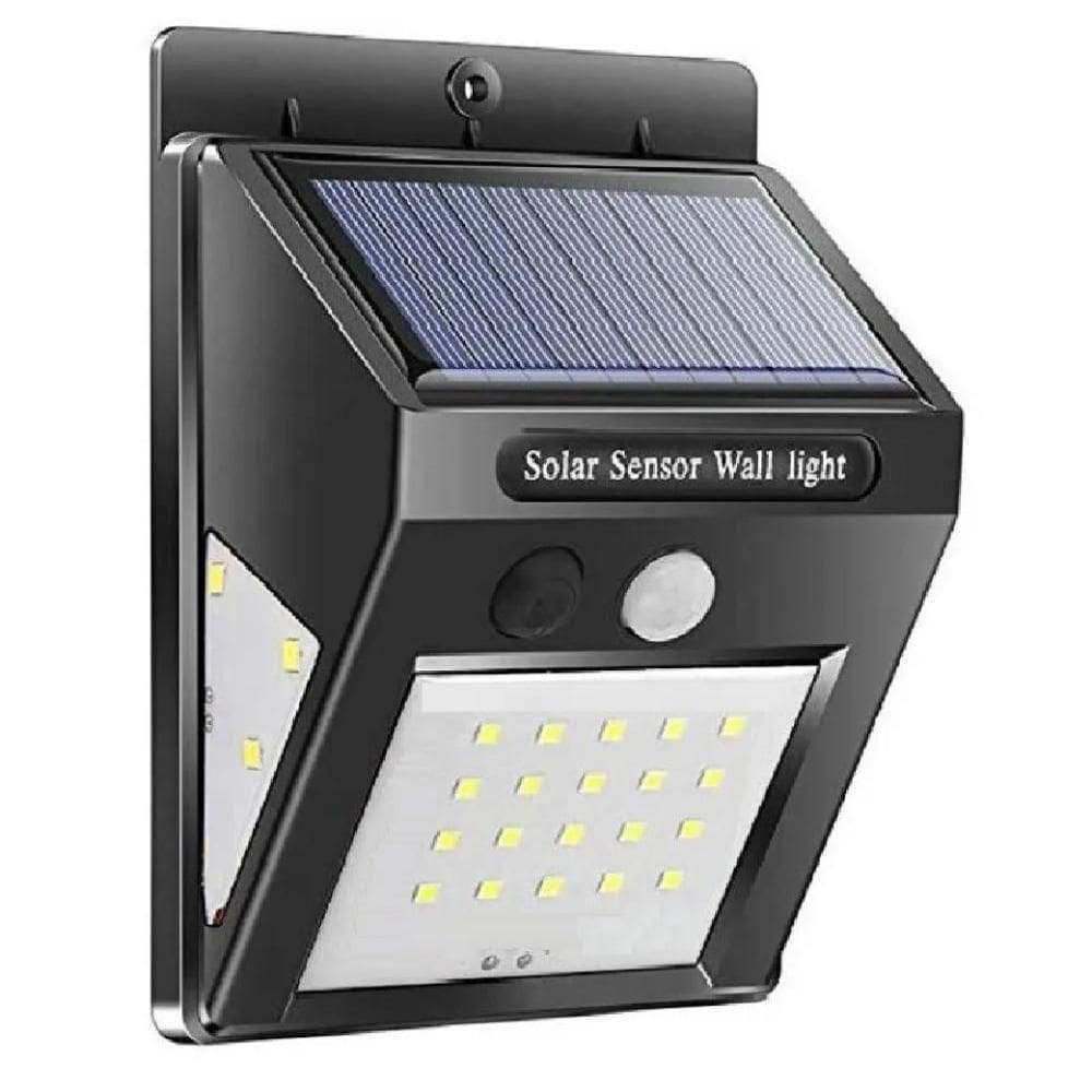 Luminária Arandela Jardim Casa com Sensor De Presença Movimento Energia Solar