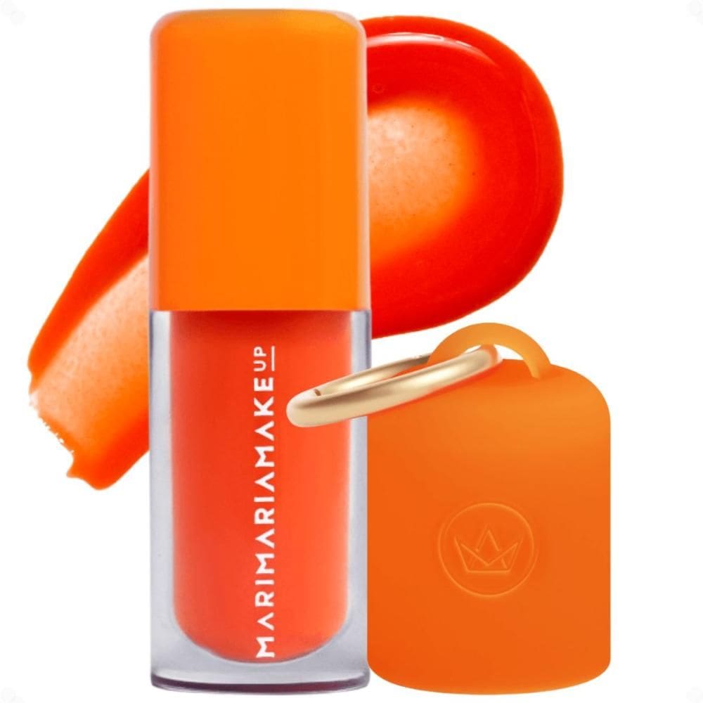 Kit Mari Maria Makeup: Lip Oil Juice Tangerina e Case Tangerina