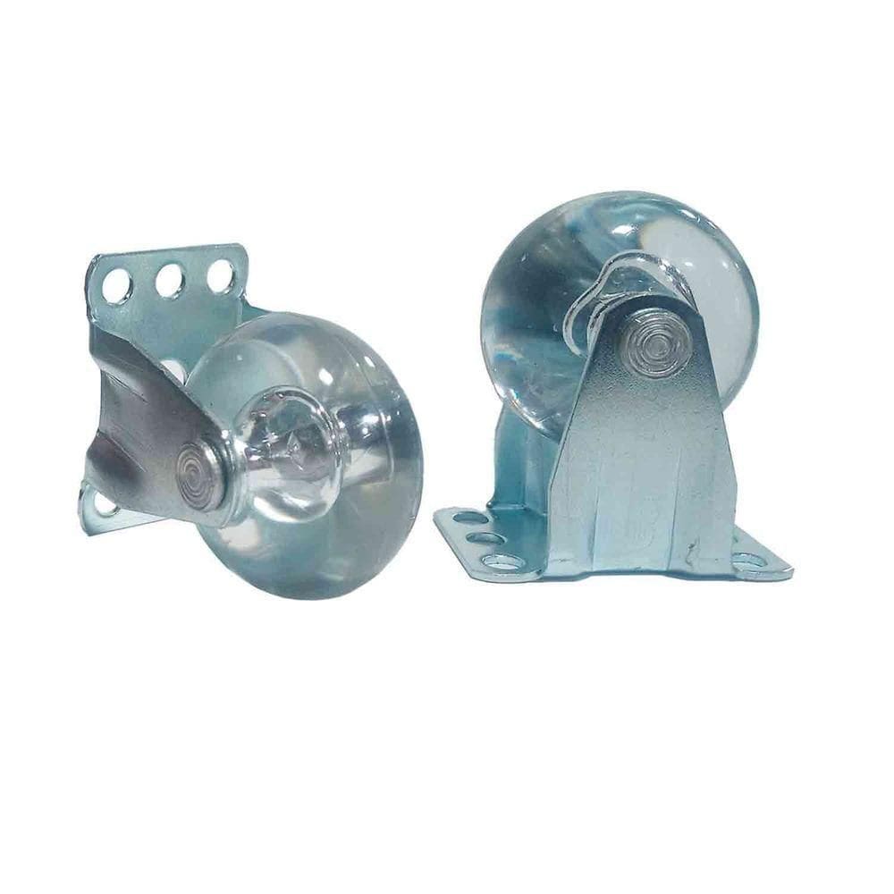 Rodizio Fixo 50mm Silicone Cristal 4 Peças - D`zainer