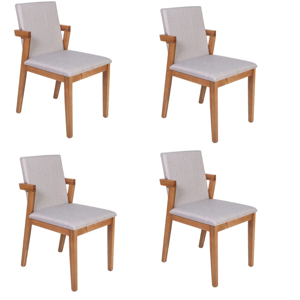 Conjunto 4 Cadeiras Estofadas Luna