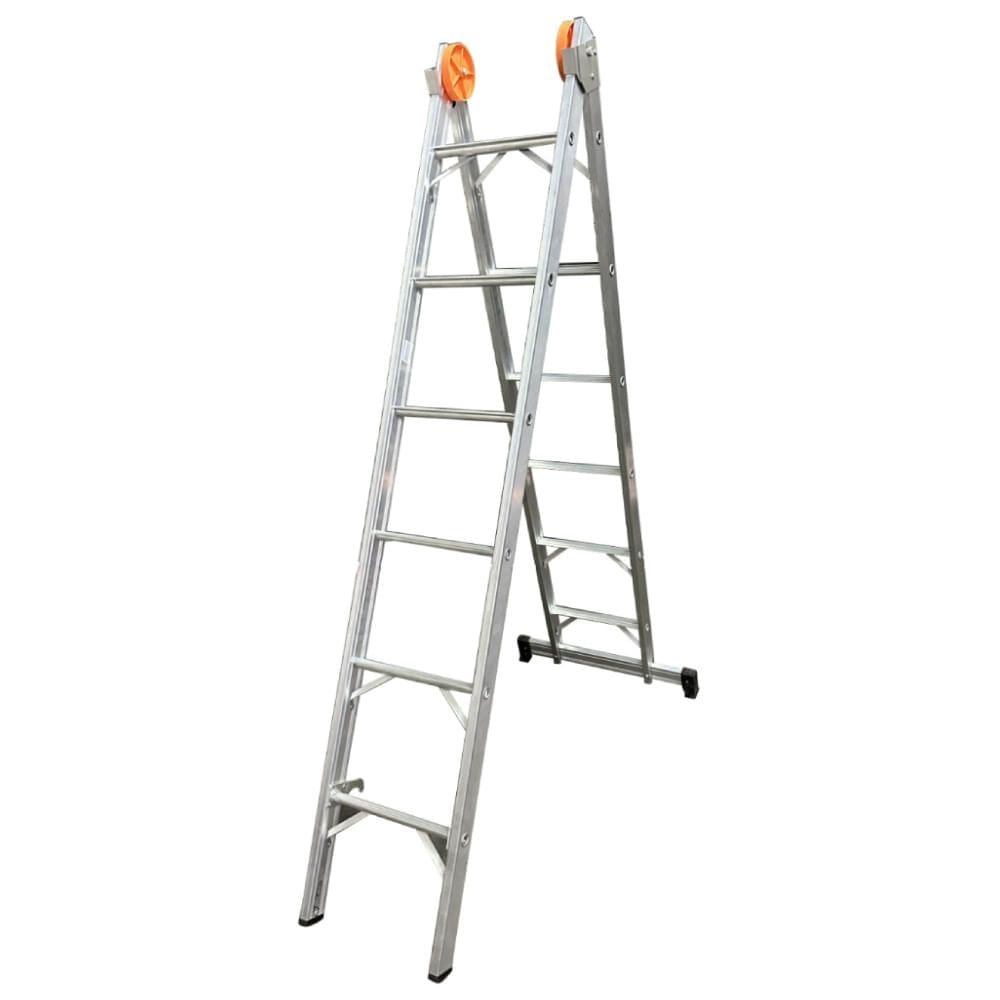 Escada de Alumínio Extensiva com Acessórios em Polipropileno 11 Degraus Antiderrapantes - AGATA