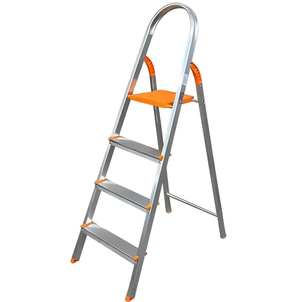 Escada Doméstica de Alumínio com Acessórios em Polipropileno com 4 Degraus Antiderrapantes - EDS004 - AGATA