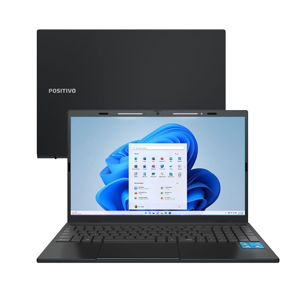 Notebook Positivo Vision C15M Intel® Celeron® N4500 Windows 11 Home 4GB RAM 128GB eMMC Tela 15” Full HD IPS - Minitela - Cinza
