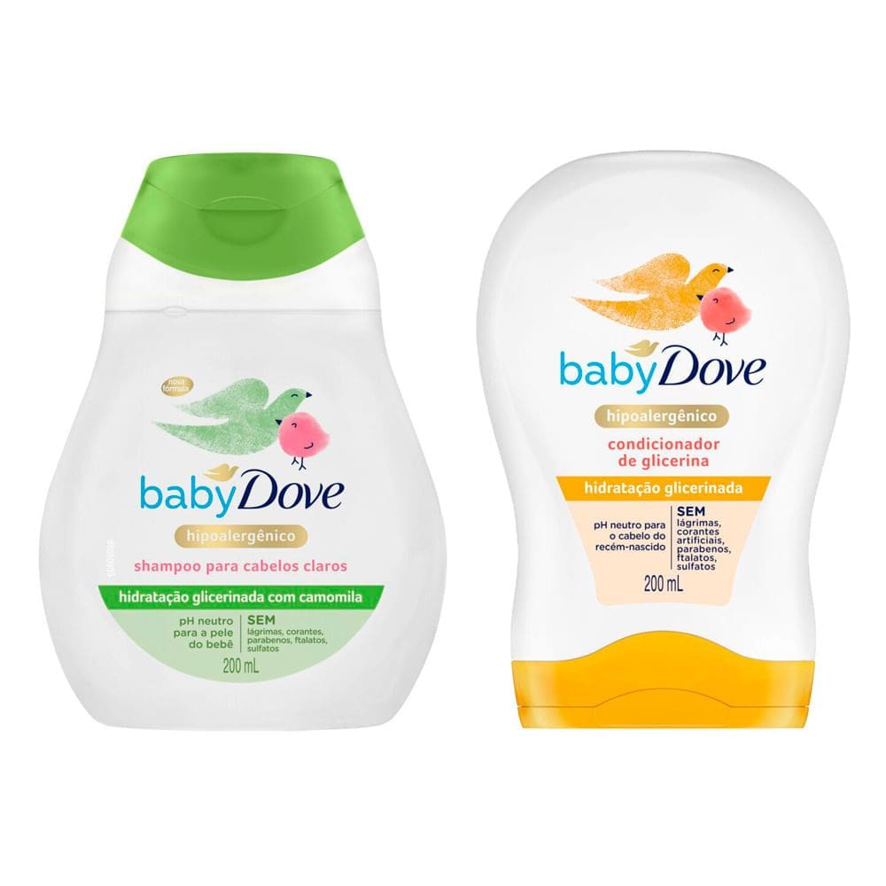 Kit 1 Condicionador Dove Baby Hidratação Glicerinada 200ml