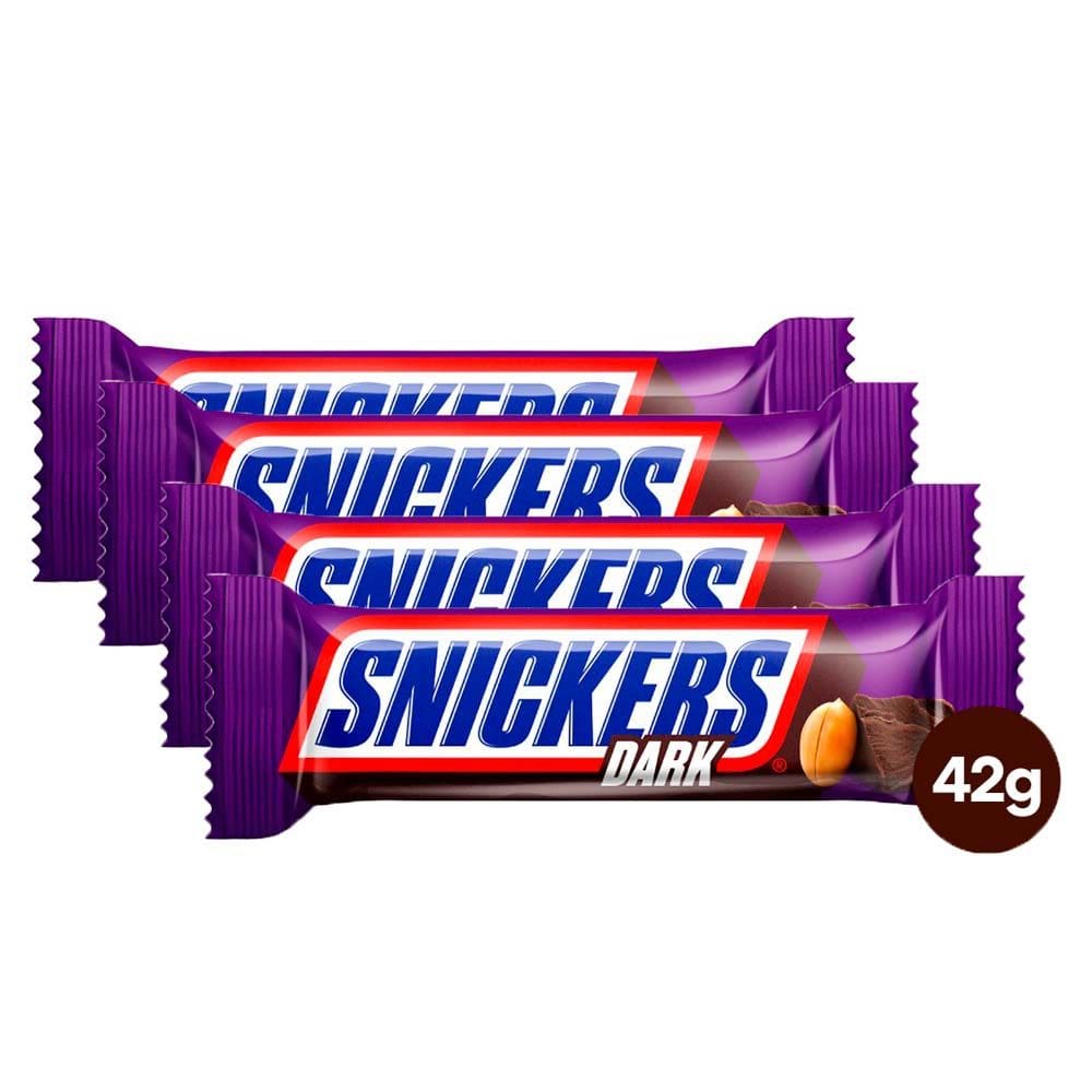 Kit 4 Chocolate Snickers Dark 42g