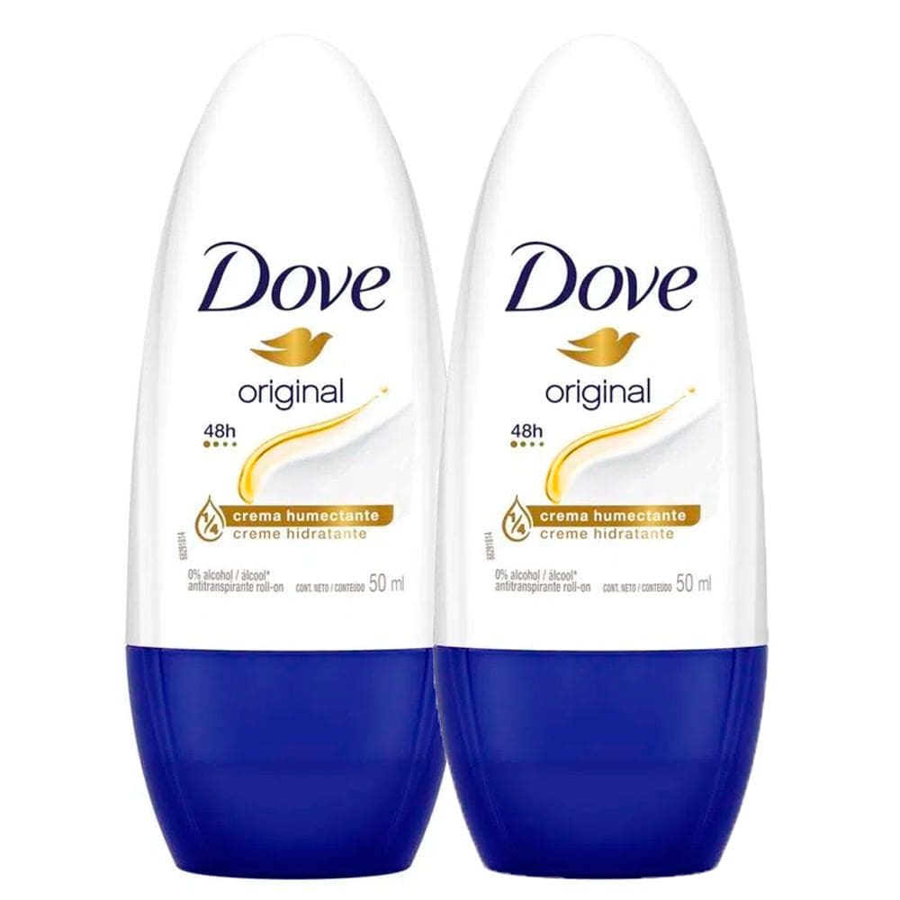 Kit 2 Desodorante Antitranspirante Roll-on Dove 50ml