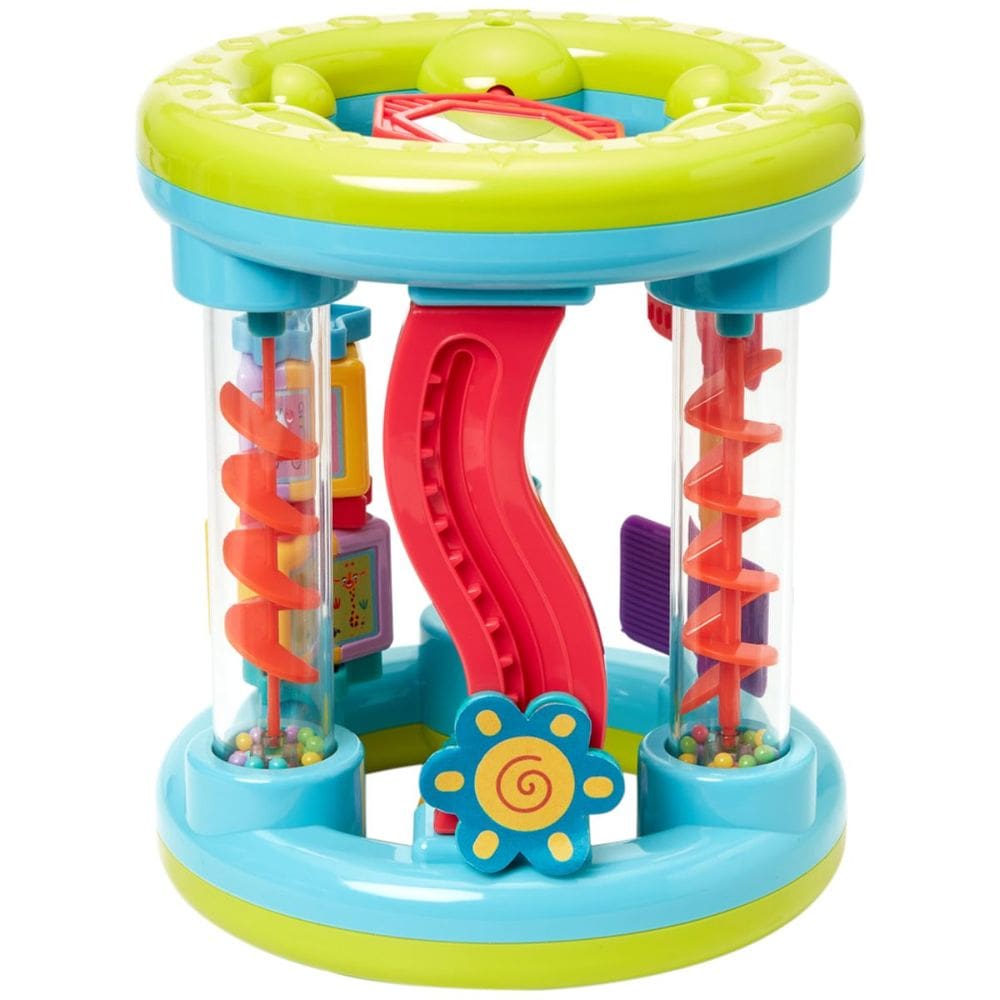 Brinquedo Sensorial +6m Cilindro Atividades Texturas Cores Vibrantes Chocalho Buba