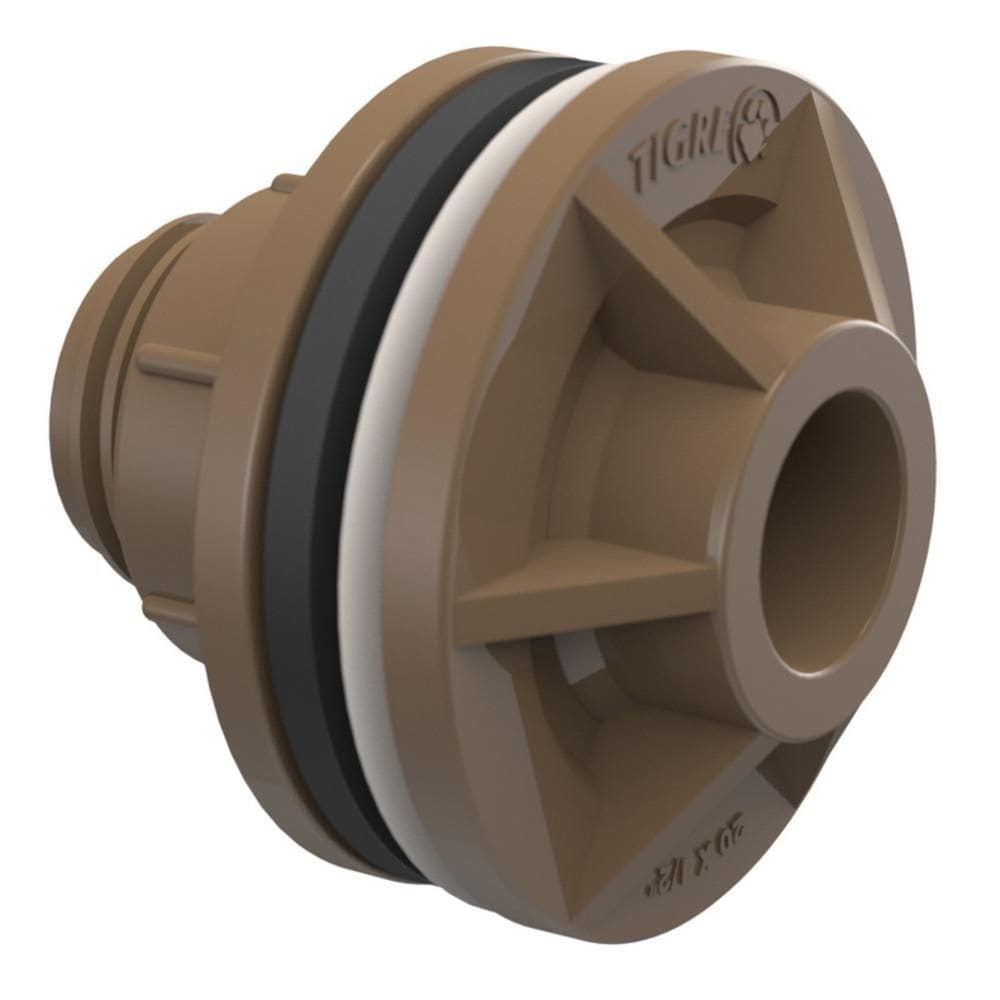 Adaptador Soldável Com Anel Para Caixa D` Água Flange 50x1.1/4 - 22.00.248.1 - TIGRE
