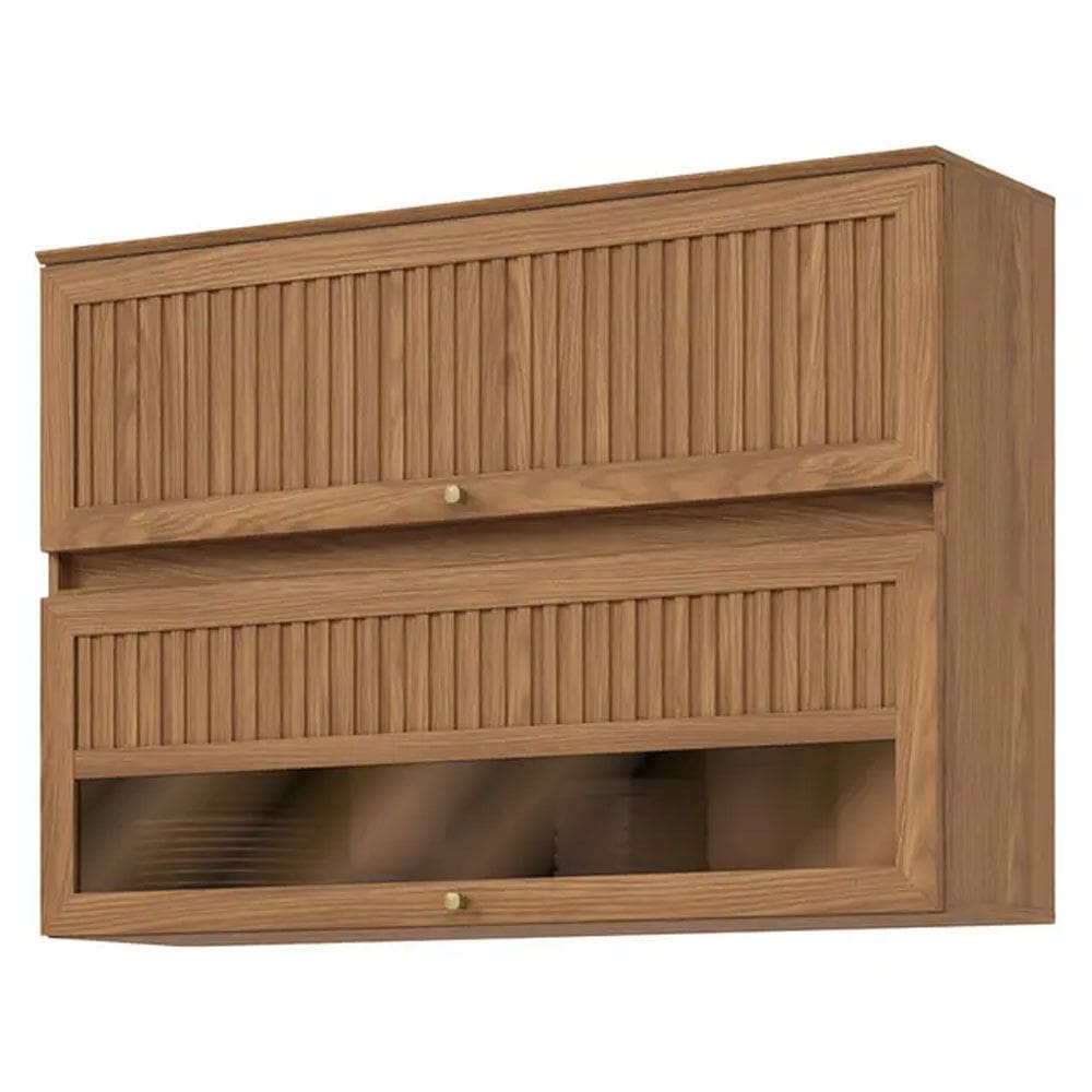 Armário Aéreo Requinte 120cm 2 Portas Basculantes MDP MDF Henn