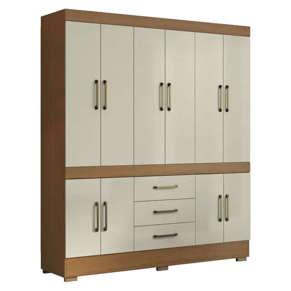 Guarda Roupa Casal Mônaco 10 Portas 3 Gavetas Aramóveis