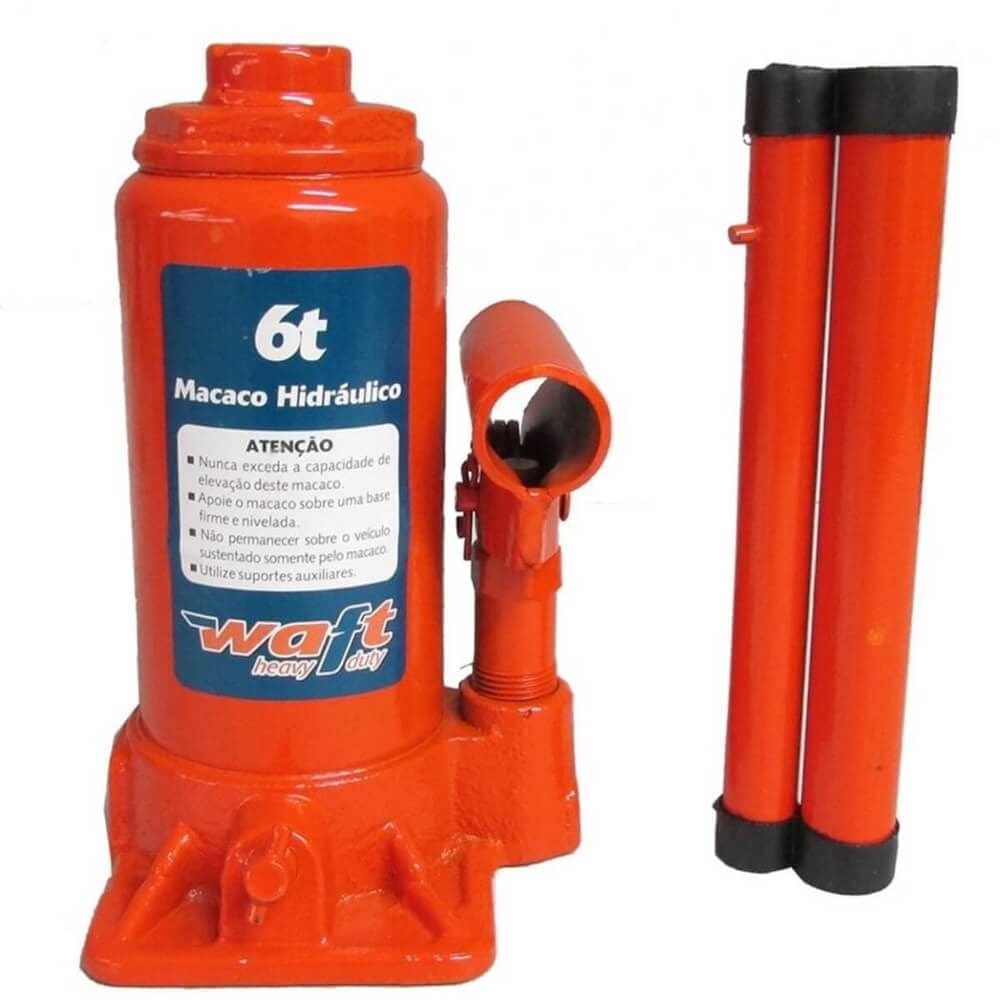 Macaco Hidráulico Tipo Garrafa 6 Toneladas - 6523 - WAFT