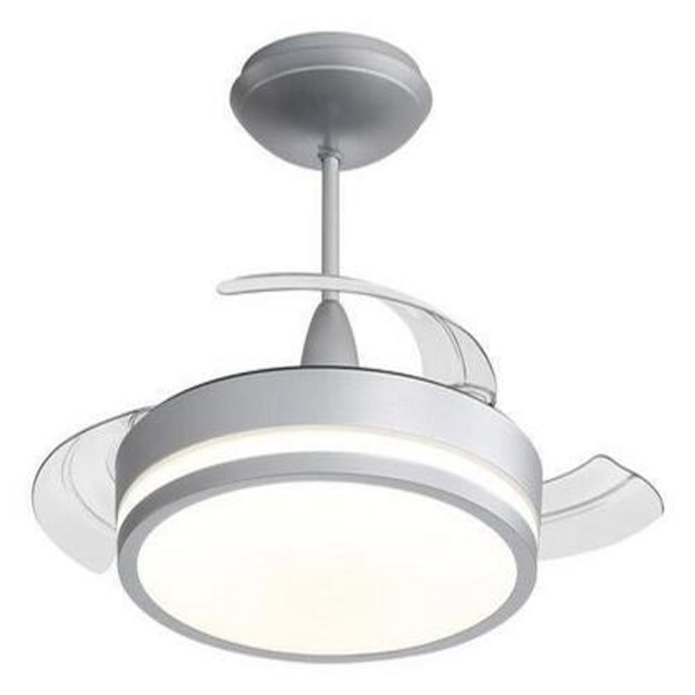 Ventilador de Teto com Controle Remoto Retrátil 3 Pás 91 cm Cromado Bivolt Aliseu