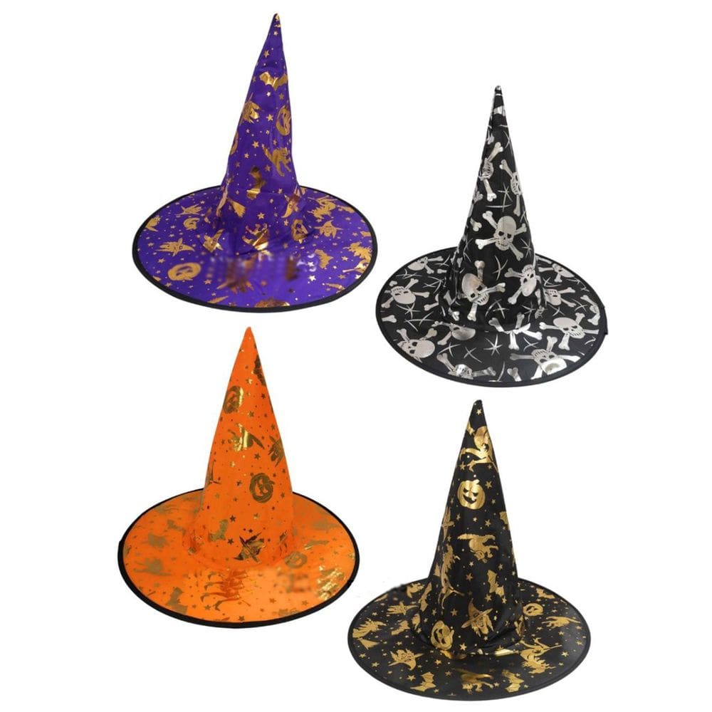 Chapéu de Bruxa Halloween Festa Fantasia Metalizado Variado