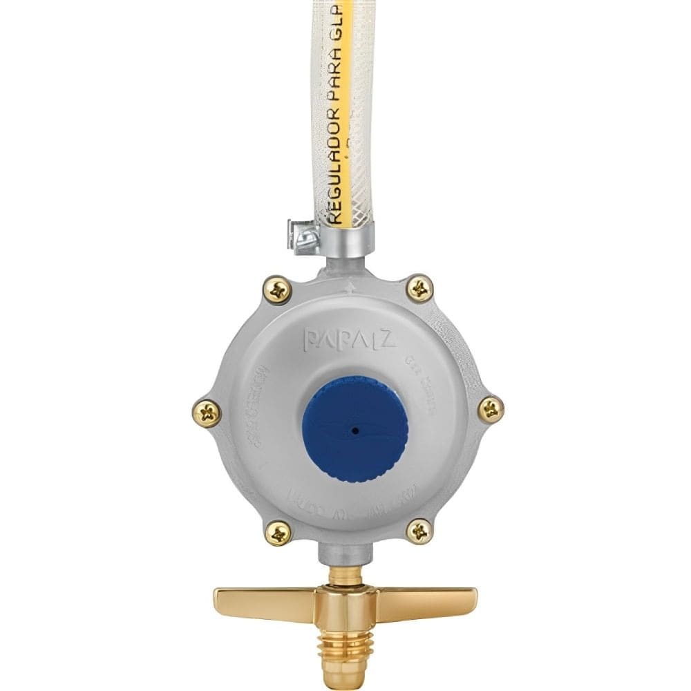 Regulador de Gás Baixa Pressão Vazão 2Kg/H com Mangueira de 80cm - 906P1M - PAPAIZ