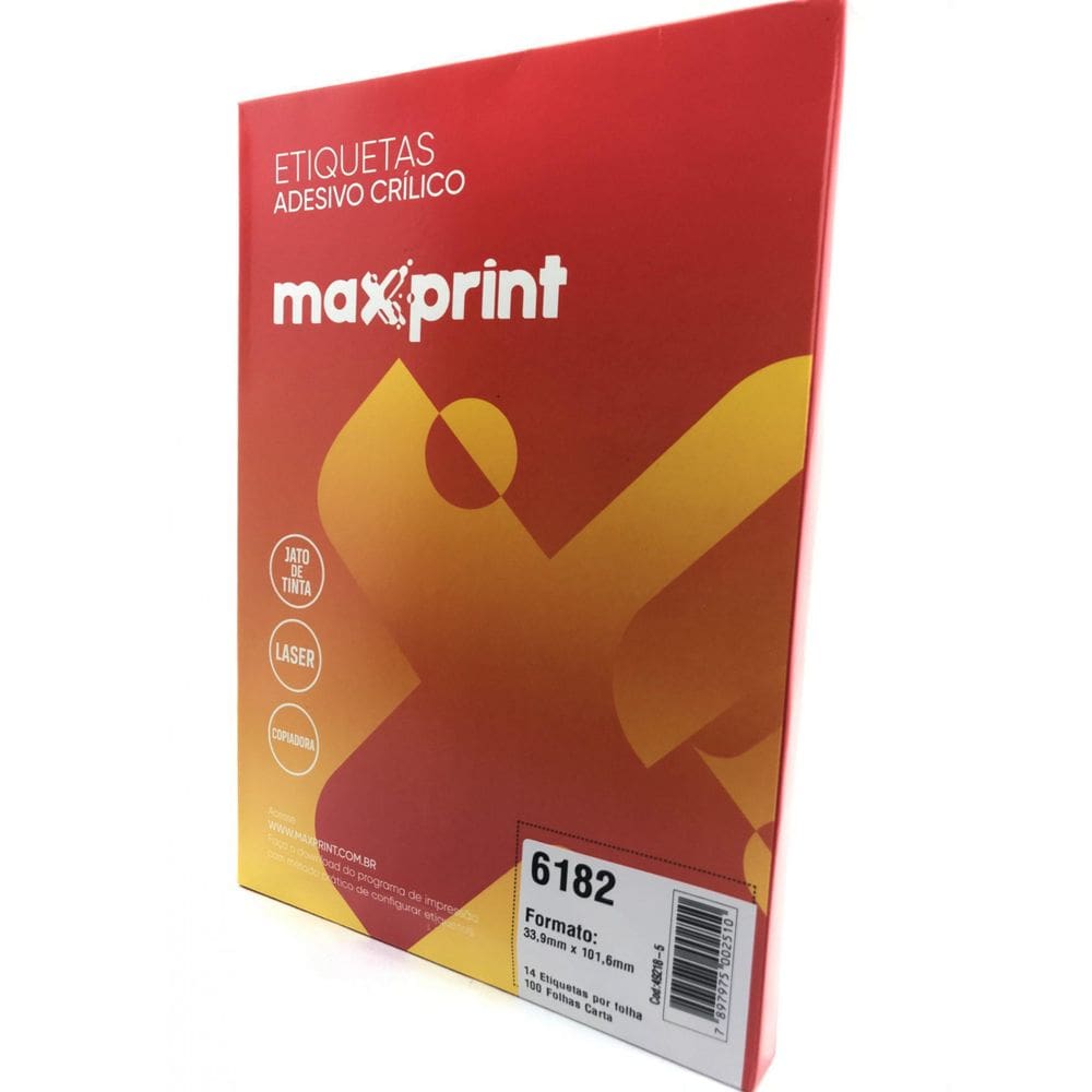 Etiqueta 6182 Ink/Las 33,9X101,6Mm 100Fls Maxprint